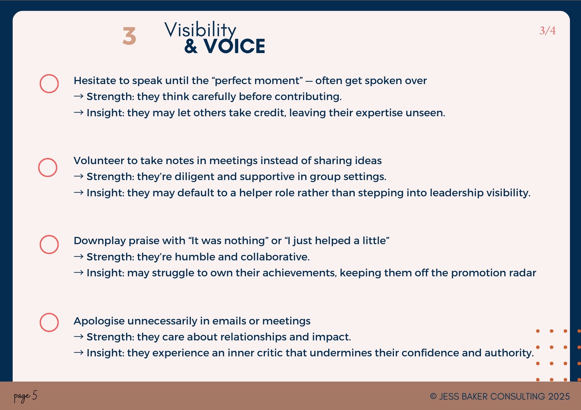 Empathic Leaders Behavioural Checklist & Insights Guide Jess Baker Psychologist