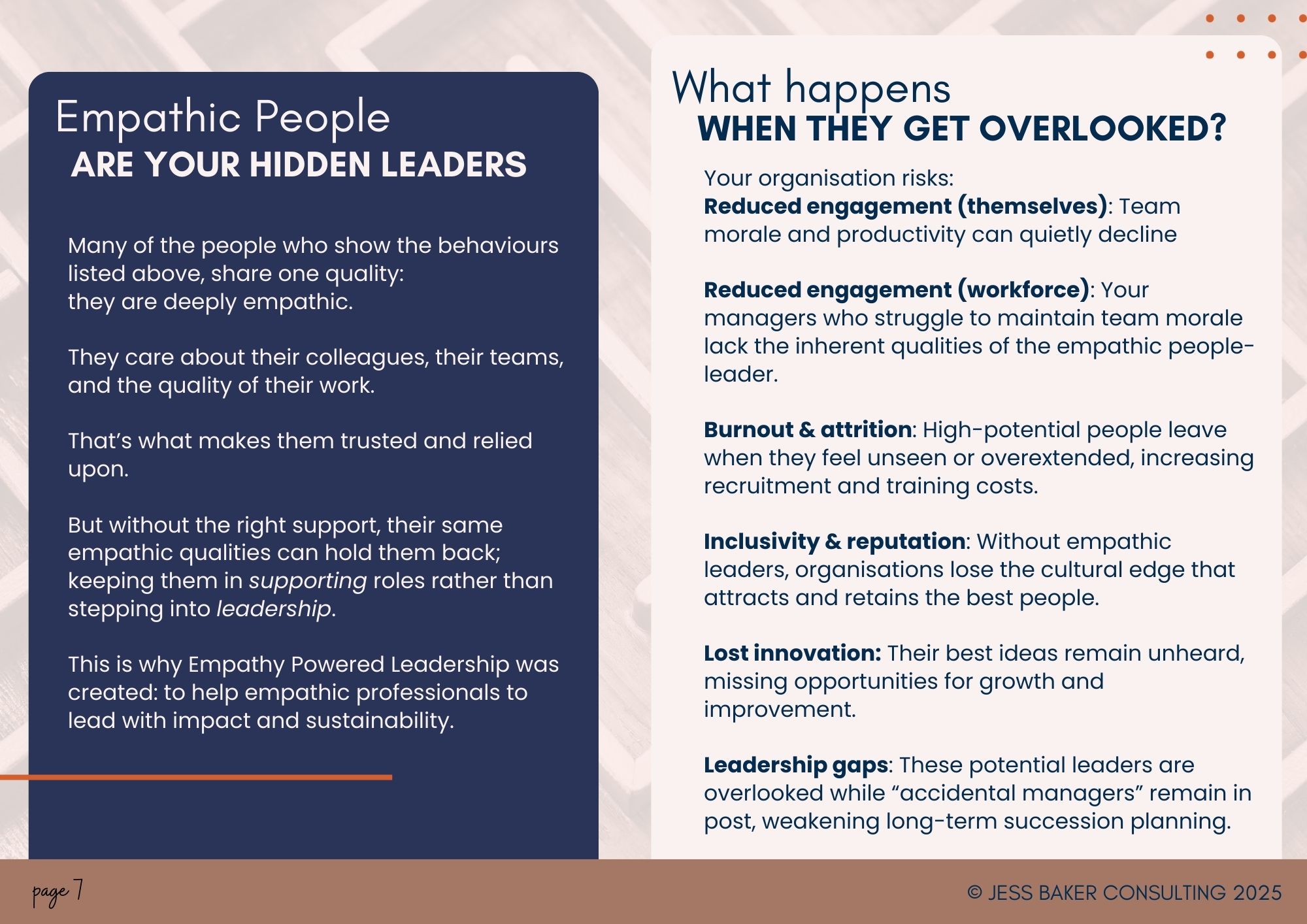 Empathic Leaders Behavioural Checklist & Insights Guide Jess Baker Psychologist