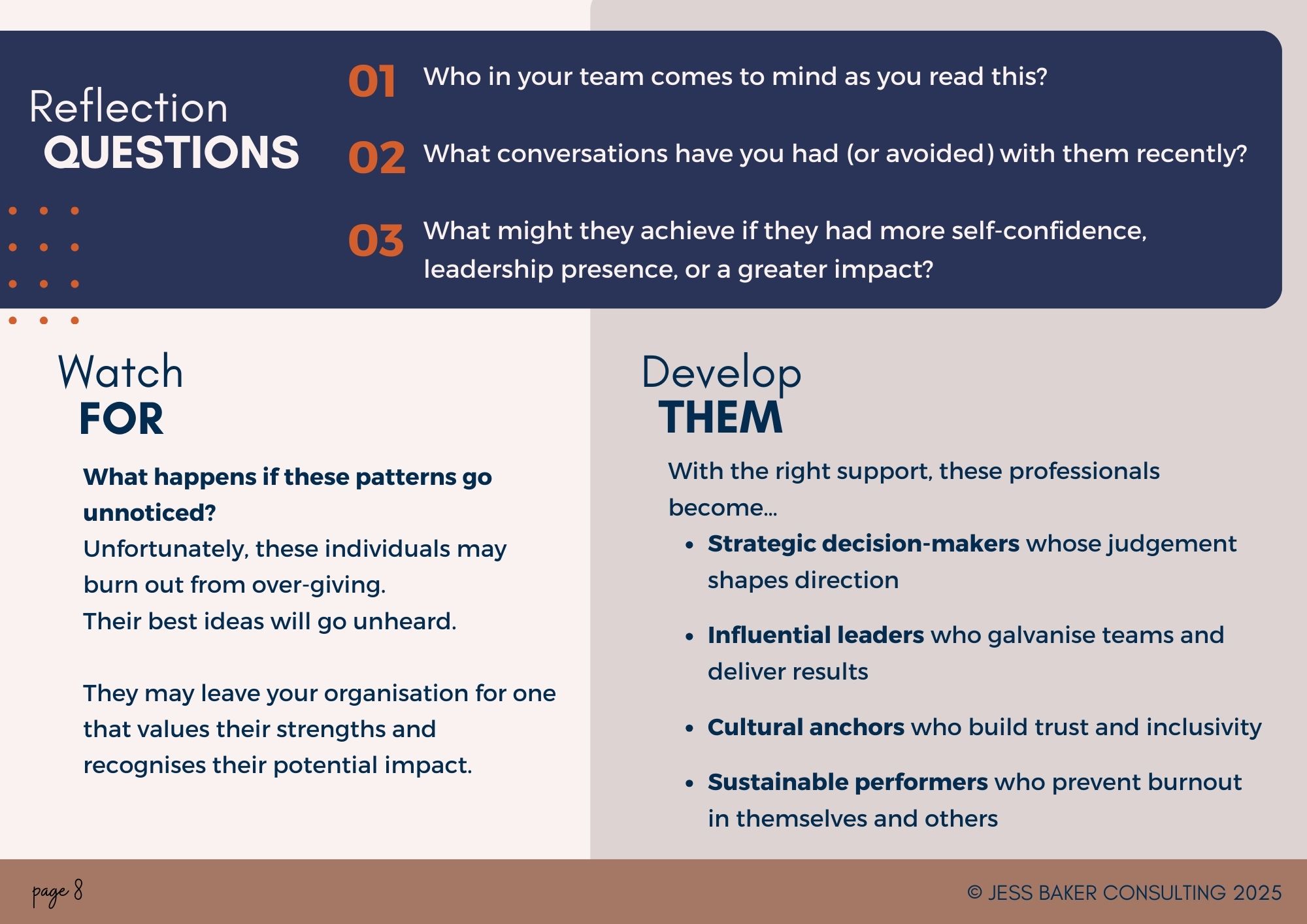Empathic Leaders Behavioural Checklist & Insights Guide Jess Baker Psychologist
