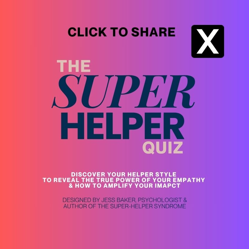SHS Quiz share X Dynamic Helper Archetypes Free Quiz Jess Baker Psychologist Super-Helper
